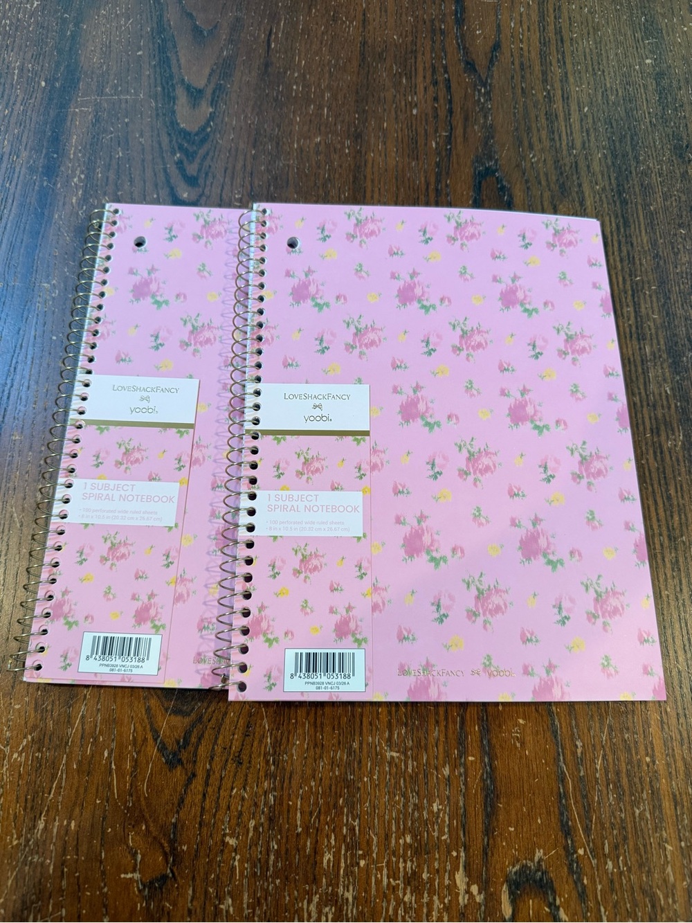 4PACK LoveShackFancy Floral Spiral Notebooks
